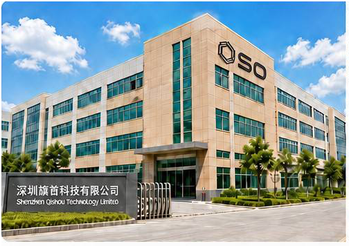 QSO factory building aerial view