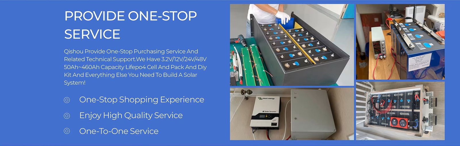 One-stop LiFePO4 purchasing service - cells, packs, BMS and DIY kits