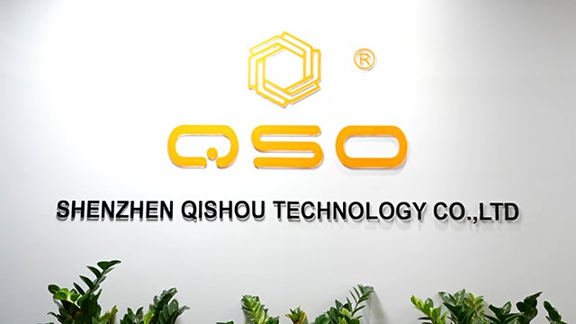 QSO reception with company logo wall