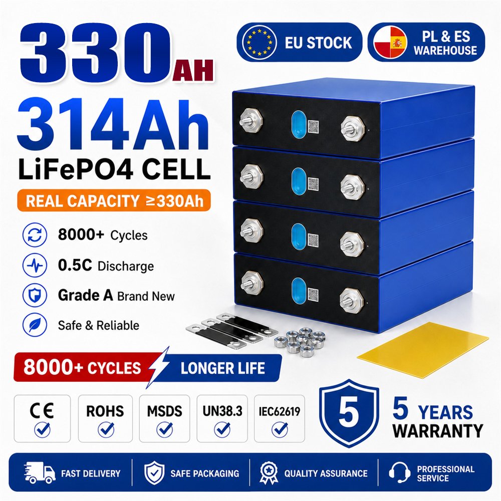 Eu Stock Lifepo4 314AH Mb31 Grade a 280Ah REPT Cornex 314 340 Ah 340Ah Cellule De Lmfp Prismatique Powland Lithium Battery Cell