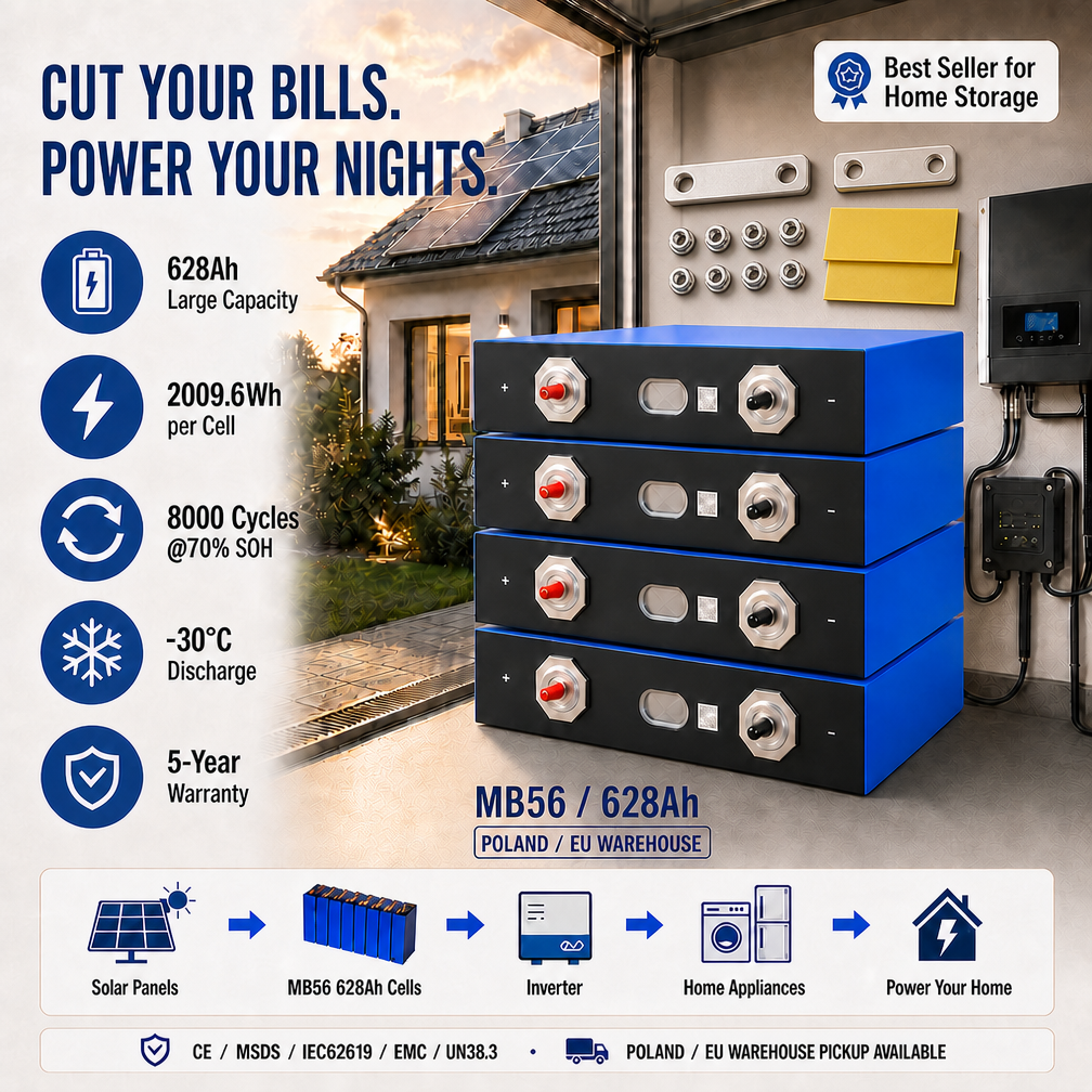 Prismatic 628Ah MB56 Lifepo4 Battery 680Ah 684Ah 640AH 668 680 628 Ah 650Ah 620AH 3.2V Shenzhen Qishou/Basen Batteria 660Ah Cell