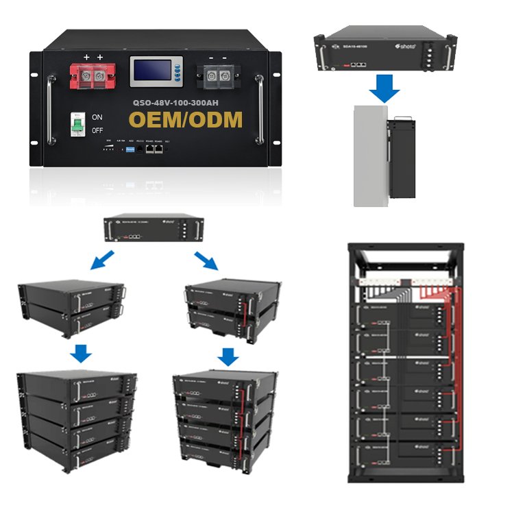 Rafa monte 48V LiFePO4 100Ah 200Ah 300Ah 51.2 48V Volt 15Kw 10Kwh Güneş 51.2v 15Kwh Lityum Demir Fosfat Sunucu Raf Pil - image 5