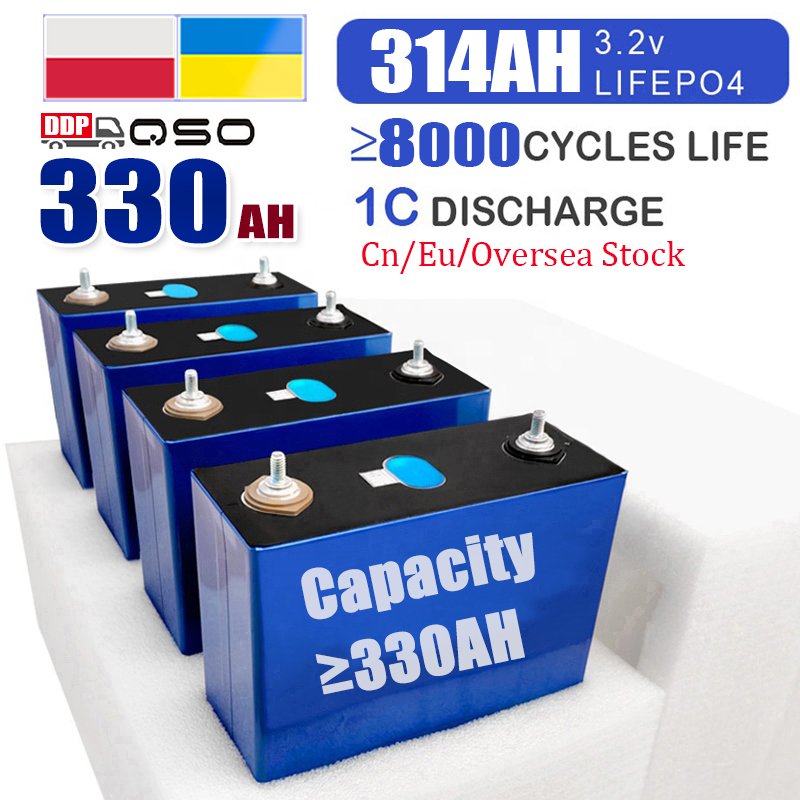 QSO Ukraine Poland UA Eu Stock Warehouse 3.2V 300Ah 314Ah 280Ah Manyi Lifepo4 Batteria Da 320 314 Ah Lipo4 Hektary Battery Cell