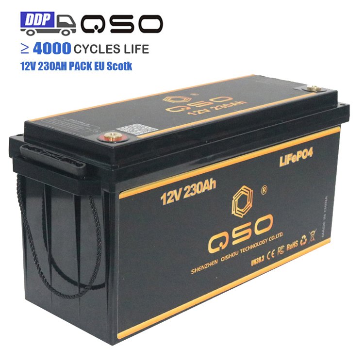 QSO 4S Smart Bms Lifepo4 12V 100Ah 250Ah 300Ah 400Ah 500Ah 100 200 300 400 500 Ah 24V Solar 12 Volt 200Ah Lithium Ion Battery