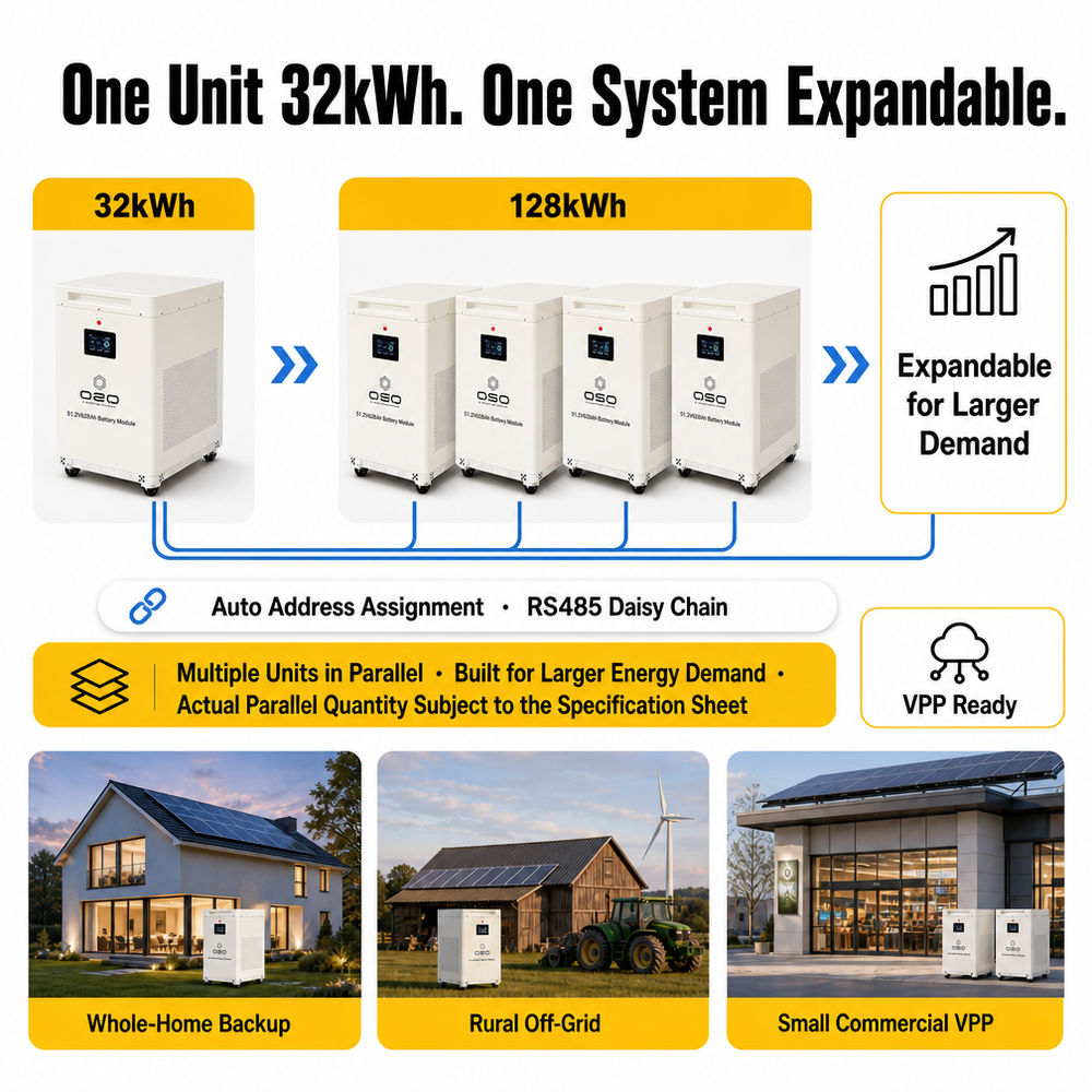 Poland 51.2V 628AH 32.2Kwh 4ngry.pl Pl 4nrgy 32kwh Lithium Lifepo4 Battery Pack 48V for House Solar Home Energy Storage System - image 4