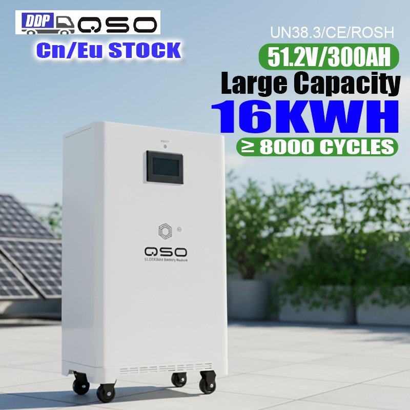 QSO Eu Stock 16.8Kwh 4nrgy 16kwh 15 16 Kw KWH All in One Solarspeicher 15KWh 10Kw 51.2V 314AH 48V Lifepo4 Lithium Battery PACK