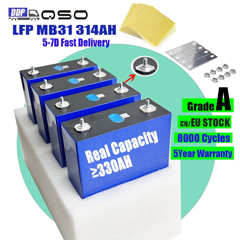 Ukraine Poland Eu Stock Local Europe Lifepo4 314AH MB31/Eve314/Eve314Ah/Hektary Offgrid 3.2V 280Ah Lithium Solar Battery Cell Ue