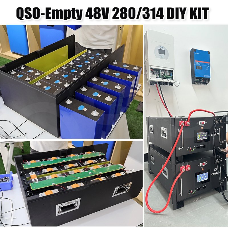 QSO 48V LF280 Diy Kiti 16S 200A Bms/Devre Kesici Boş Dolap Lipo4 280Ah 314Ah 15KWh LiFePO4 Lityum Pil Kutusu Kasa - image 2