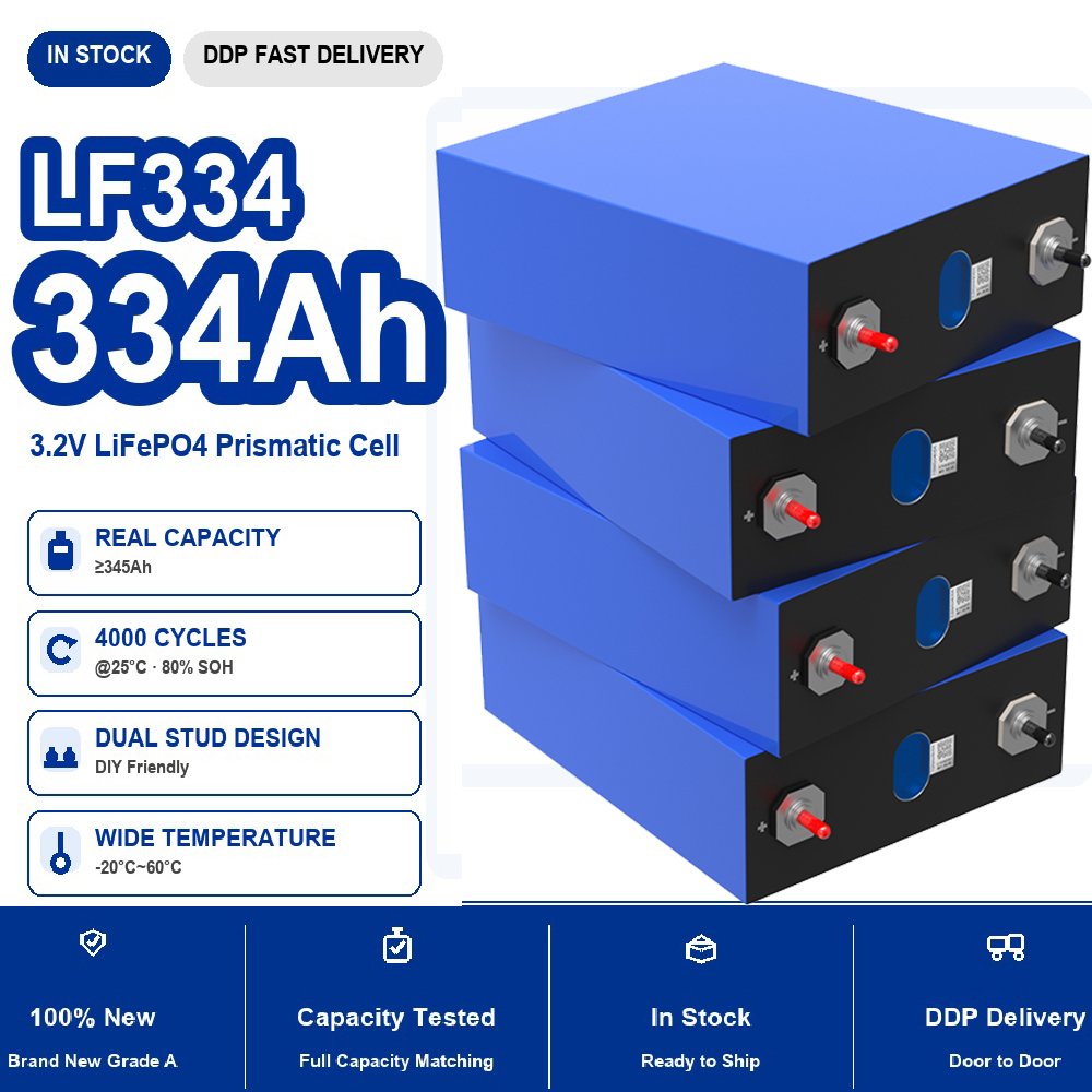 LF334 Lifepo4 334Ah 345Ah LF340 334 340 360 350 345 Ah Celda Grade a 3.2V 350Ah 4nrgy Pl-tested 314Ah 340AH Lipepo4 Battery Cell
