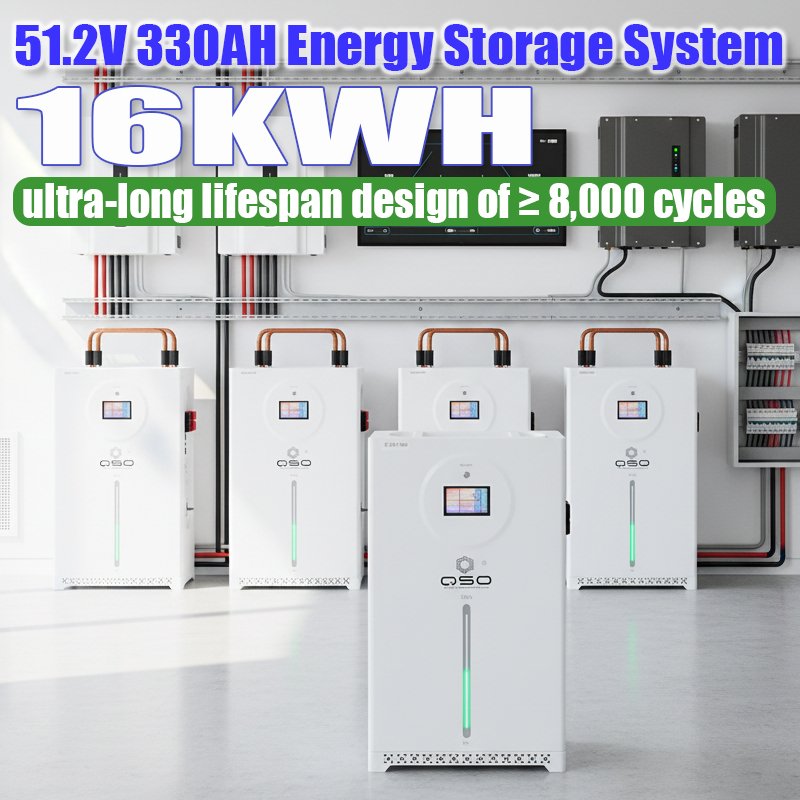 QSO Eu Stock All in One 16Kwh 51.2V 314AH 330Ah 17KWH 18KWH Magazyn Energii 17 18 16 kwh KW 48V Lifepo4 Lithium Ion Battery Pack - image 2