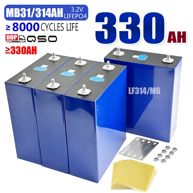 QSO Mb31 Lifepo4 330AH 340AH 320Ah Celda 314H 314 320 AH 1C 3 2 V Lithium Iron Phosphate 3.2V Evemb31 314AH Lifepo4 Battery Cell