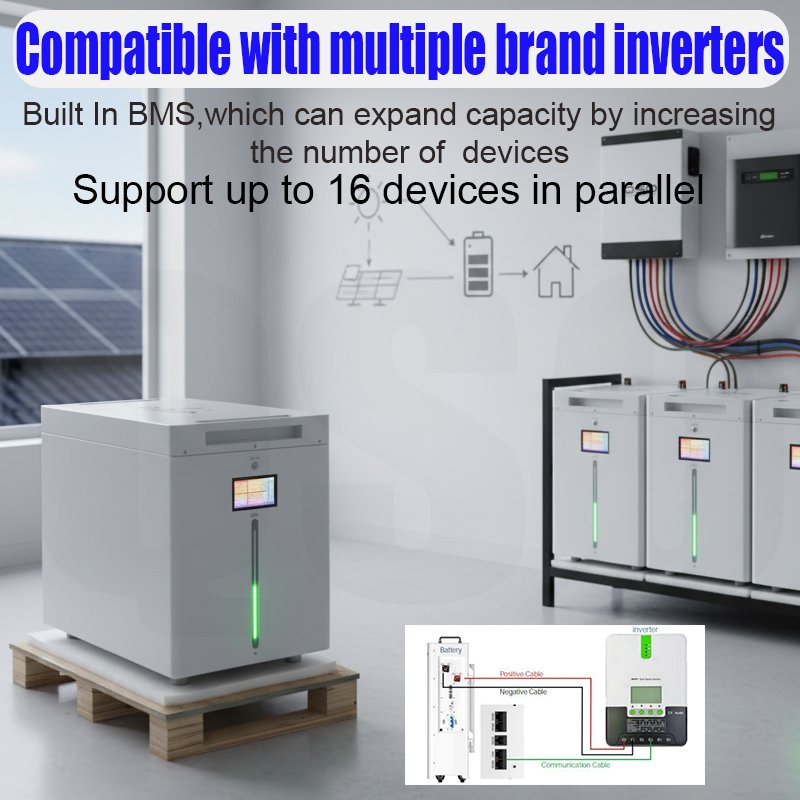 QSO 51.2V 4nrgy 32kwh Magazyn Energii 30kwh All in One 2 60 64 28 32 30 KWH Solarenergiesystem 48V LiFePO4 Lithium-Akku - image 5