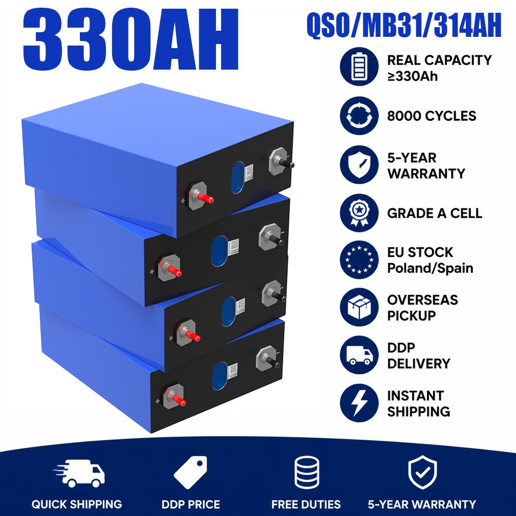 Eu Stock DDP Delivery 314Ah MB31 330Ah LF314 Polen Celdas Lfp 330 350 314 AH Cellule De 3.2V Evemb31 314Ah Lifepo4 Battery Cell