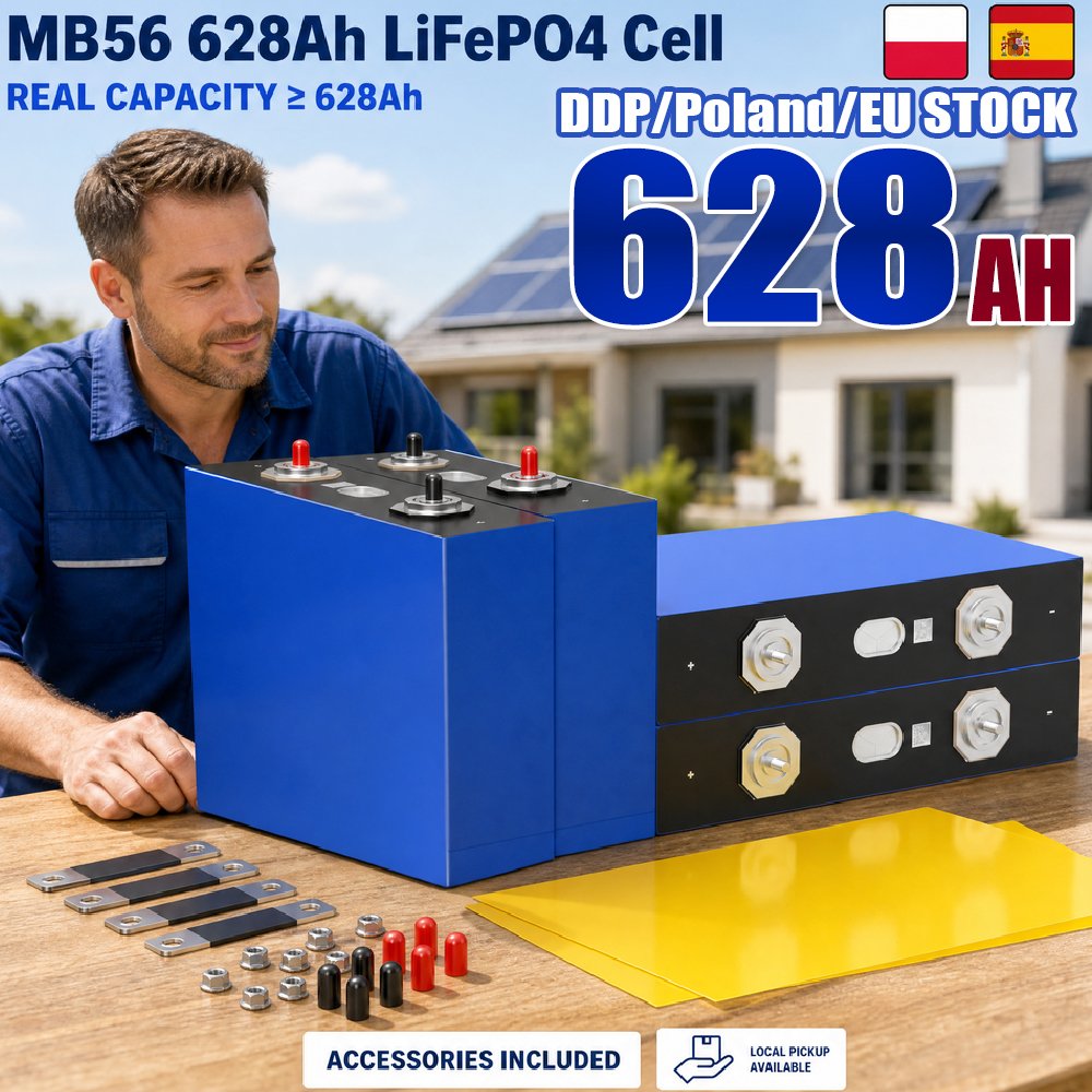 QSO Poland Eu Stock MB56 LiFePO4 628Ah Europe Warehouse 4nrgy Pl Evemb56 Mb56-628Ah 3.2V Primatic Lithium Ion Battery 660Ah Cell