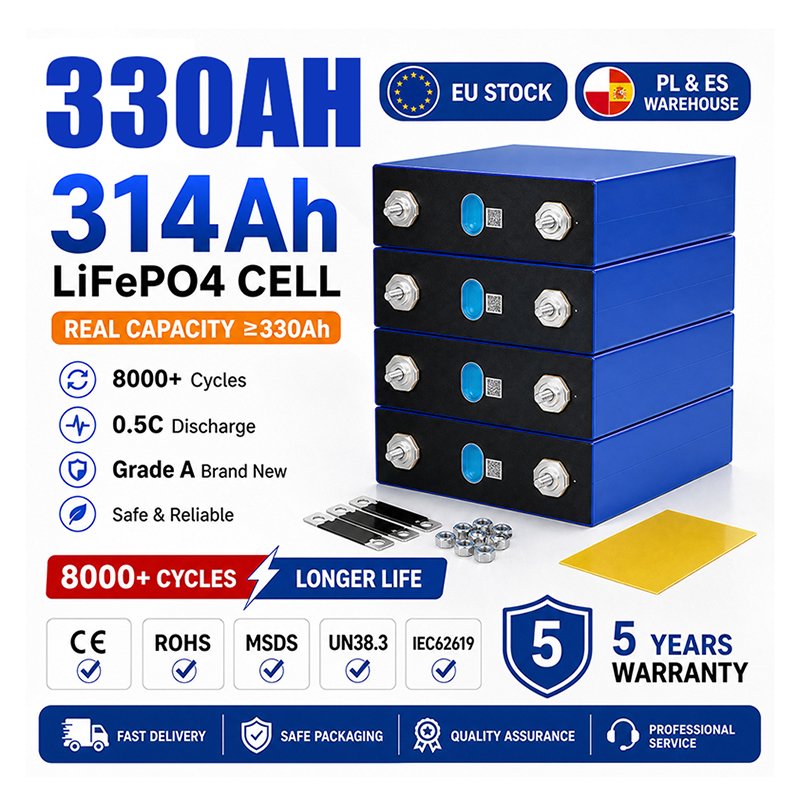 Poland DDP Eu Stock LiFePO4 MB31 314Ah Grade a 330AH Lifepo4-zelle Evemb31/3.2V Lipo 4 3 Celda 280AH Lipo4 Lithium Battery Cell