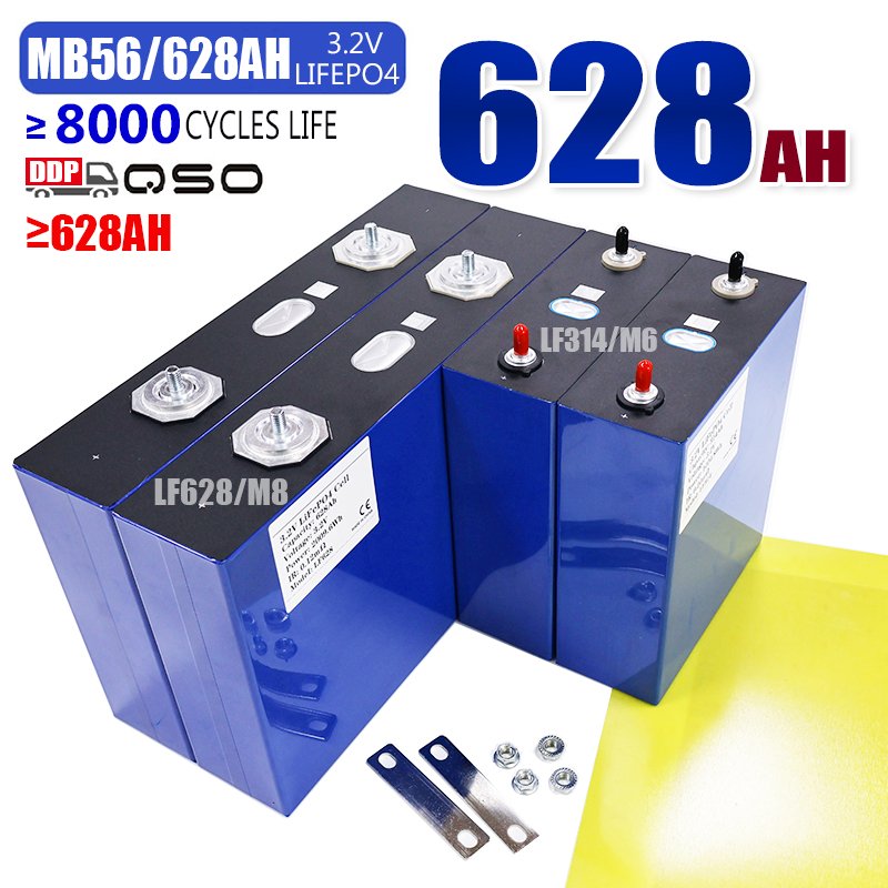 QSO Mb56 Lifepo4 Eu Stock High Capacity 660Ah 680Ah 690Ah mb56 LiFePO4 Cell | 3.2V MB56 628Ah Lithium Iron Phosphate Battery