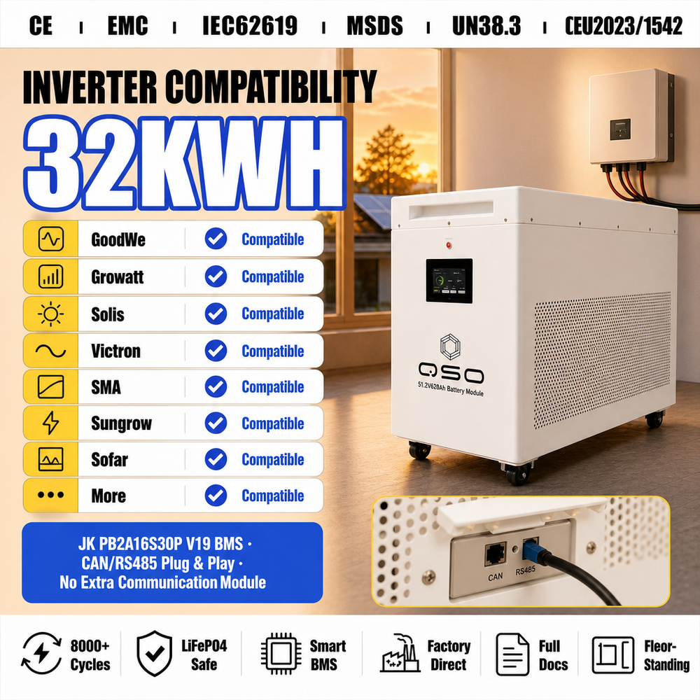 Color 51.2V 32KWH Lifepo4 Battery Pak