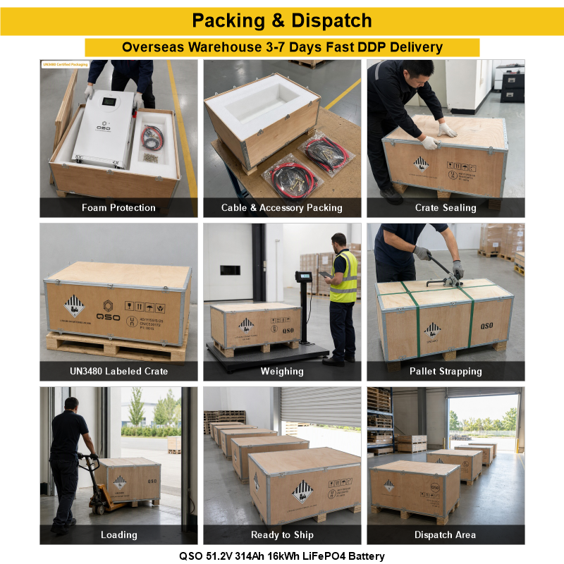 DDP Eu Stock 16Kwh 48V Batteria agli ioni di litio 16 Kwh 51 48V 20kwh 17Kw 17Kwh 15Kwh 51.2V 314Ah 300Ah Da LiFePO4 Batteria Akku - image 6