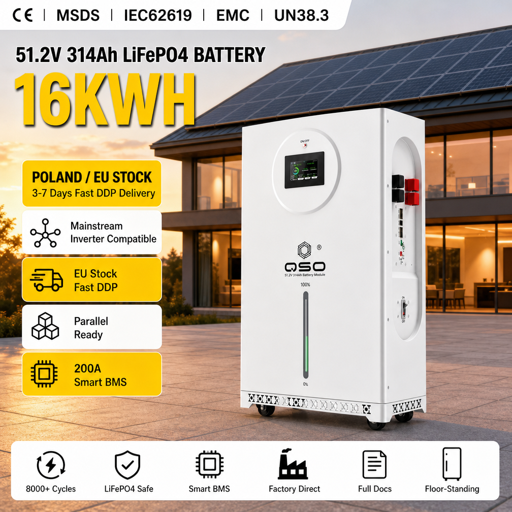 DDP Eu Stock 16Kwh Solarspeicher 15Kwh Solar Lithtech 16 Kwh 48 Lfp 48Kwh 51.2V 314Ah Lifepo4 48V Lithium Ion Battery Pack Akku