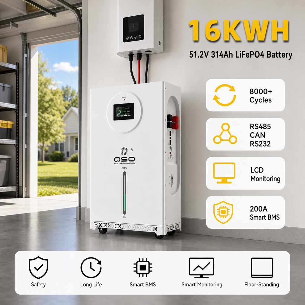 Ddp estoque da ue 16kwh solarspeicher 15kwh solar lithtech 16 kwh 48 lfp 48kwh 51.2v 314ah LiFePO4 48v bateria de íon de lítio akku - image 2