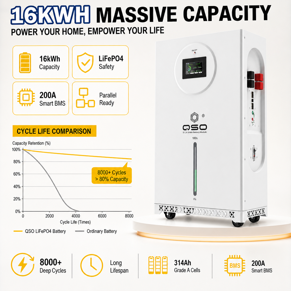 Ddp estoque da ue 16kwh solarspeicher 15kwh solar lithtech 16 kwh 48 lfp 48kwh 51.2v 314ah LiFePO4 48v bateria de íon de lítio akku - image 4