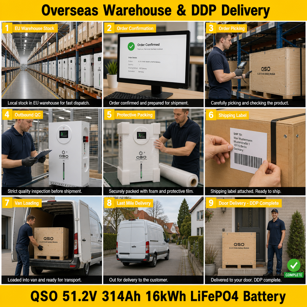 Ddp estoque da ue 16kwh solarspeicher 15kwh solar lithtech 16 kwh 48 lfp 48kwh 51.2v 314ah LiFePO4 48v bateria de íon de lítio akku - image 6
