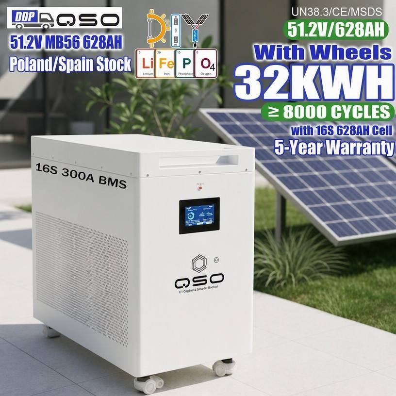 Color 51.2V 32KWH Lifepo4 Battery Pak