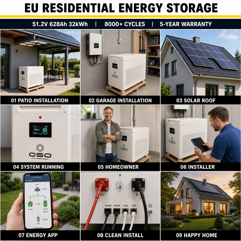 Poland Stock DDP 32kwh 64kwh Lithium Litio Batteria Da 51 20Kwh 96kwh 51.2V660Ah 34kwh 32Kwh-batterij 51.2V Lifepo4 Battery Pack - image 5