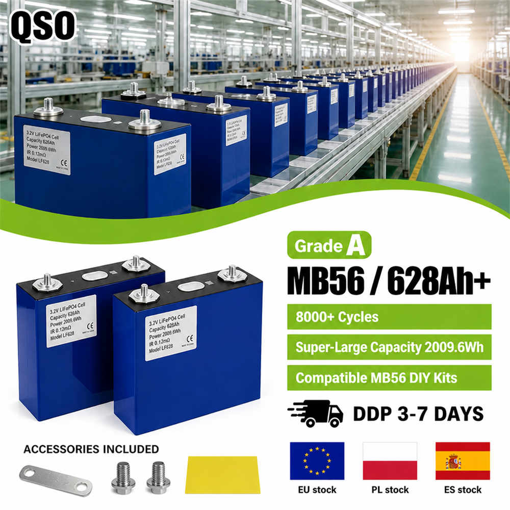 Poland DDP MB56 Lifepo4 MB65 Mb56-628ah Bateria De 628amp Lifepo 4 3 684AH Flexible Busbar 3.2V 660AH 628Ah Lithium Battery Cell