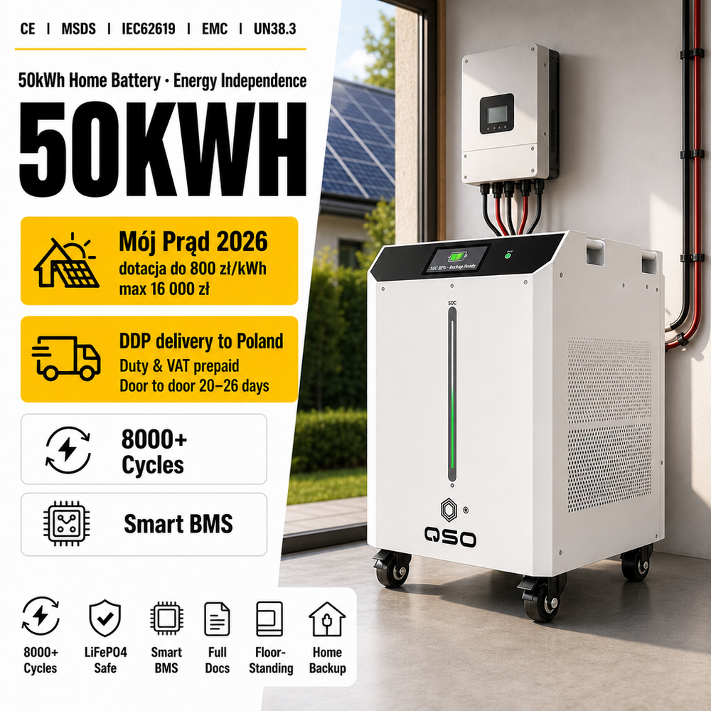 Poland DDP New 2027 Trend Product 50kWh Lithiumbatterie Au Lithium Storage System 40-50kwh 100KWH 48V 51.2V LiFePO4 Battery Pack